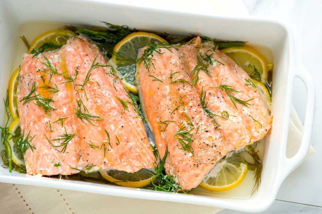 Grilled salmon for 6 wings diet