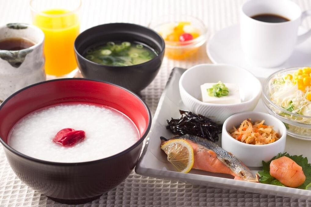 The dishes of the Japanese diet for 14 days