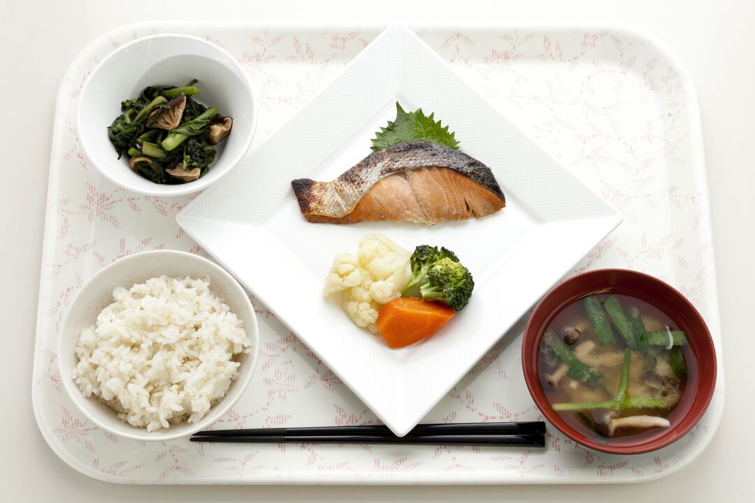 The dishes of the Japanese diet for 7 days
