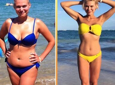 Before and after pictures of eating watermelon